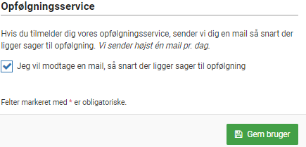 Opfølgningsservice