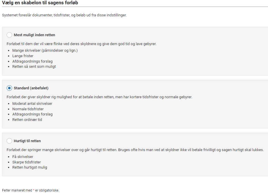 Step 5 - Sagsforløb